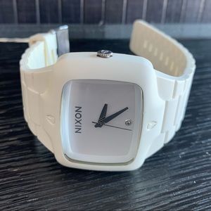 Nixon Rubber Player White Watch